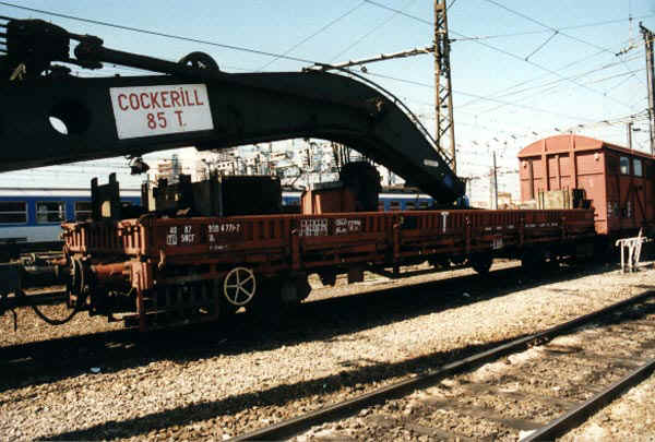 Wagon porte flche de la grue Cockerill 85 t de Toulouse