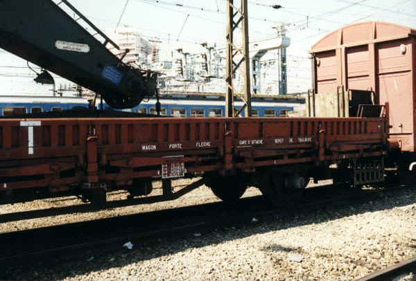 Wagon porte flche de la grue Cockerill 85 t de Toulouse