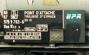 Marquage cterne de train dsherbeur